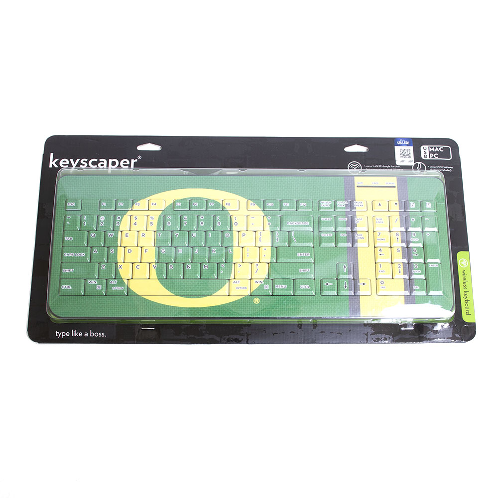 Classic Oregon O, Yellow, Keyboard, Tech, 21074, Wireless